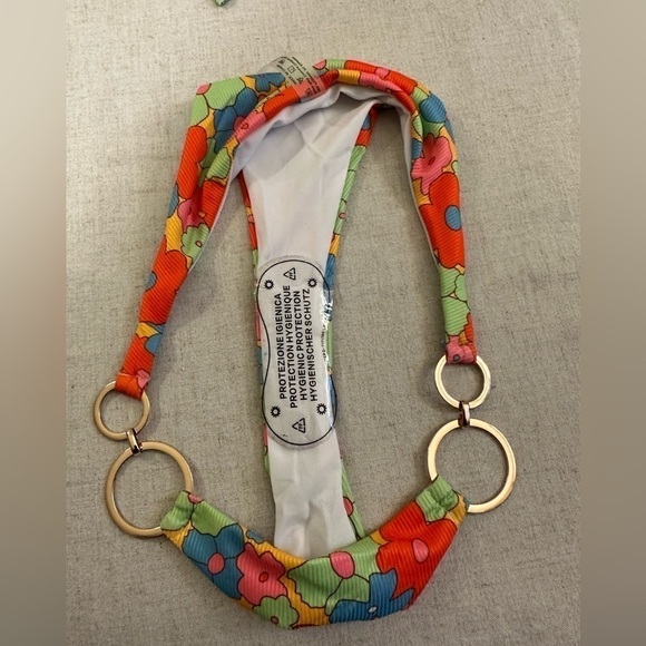 Floral Print String Bikini COLORFUL Size M - Picture 2 of 5